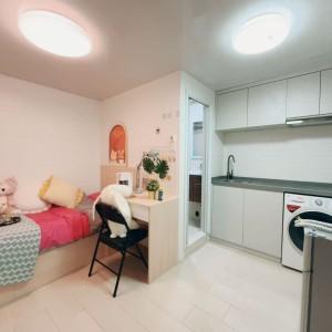 柯士甸大厦-A房studio-理工只要步行400米，只要400米！近佐敦站步行可达，都会20分钟可到。有窗带家电独卫套间空间大