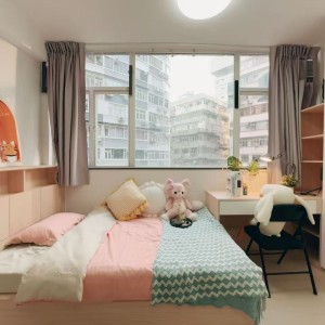 柯士甸大厦-D房 -理工只要步行400米，只要400米！近佐敦站步行可达，都会20分钟可到。有窗带家电独卫套间空间大