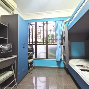 九龙又一居男生六人套间(11/18/20/16座)-城大步行9分，浸会巴士2站15分通勤，步行25分钟，学校旁的家