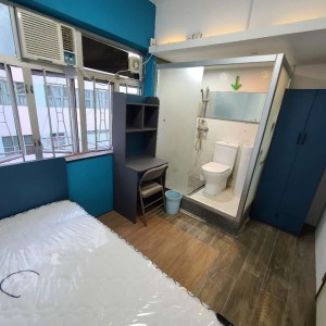 尖沙咀侨丰大厦男生独卫六人户型-距佐敦站500米，理工步行400米即达，通勤之路不再漫长，仅剩最后1间双人间