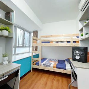 大围金禧花园男生四人间-城市大学地铁一站直达19分，浸会大学27分，地铁大围站400米即达