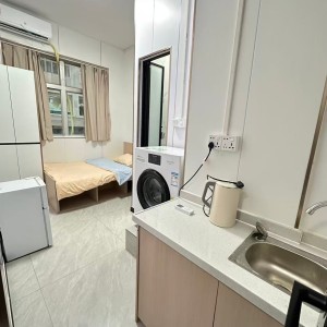 尖沙咀55号studioA房-理工步行5分都会巴士15分，近地铁站带窗精装空间超大