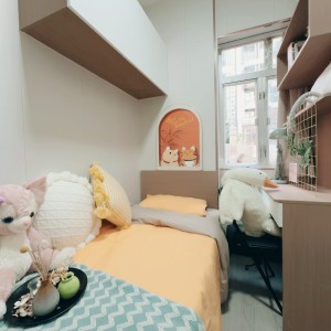 港岛金钟秀华坊港大studio明亮单人A房-超全配套带食堂三分钟三分钟到金钟，港大全程18分钟理工全程20多分钟，交通超便利