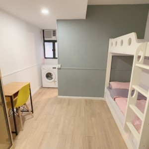 佐敦-青年公寓801-上下铺双人间独卫带洗衣机，佐敦站步行2分，理工8分钟巴士+步行即可到校，都会23分