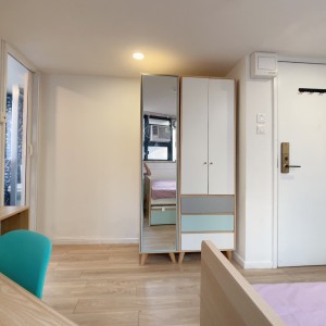 佐敦-青年公寓807-超大单间独卫带洗衣机，佐敦站步行2分，理工8分钟巴士+步行即可到校，都会23分