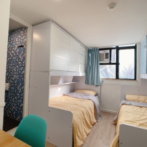 佐敦-青年公寓808-双人间独卫带洗衣机，佐敦站步行2分，理工8分钟巴士+步行即可到校，都会23分