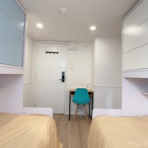 佐敦-青年公寓808-双人间独卫带洗衣机，佐敦站步行2分，理工8分钟巴士+步行即可到校，都会23分