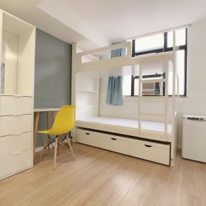 佐敦-青年公寓809-上下铺双人间独卫带洗衣机，佐敦站步行2分，理工8分钟巴士+步行即可到校，都会23分