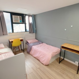 佐敦-青年公寓810-双床双人间独卫带洗衣机，佐敦站步行2分，理工8分钟巴士+步行即可到校，都会23分