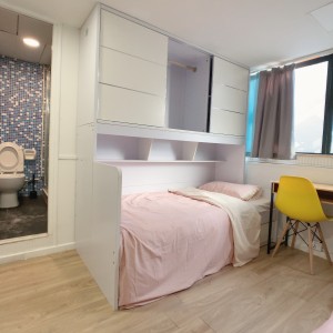 佐敦-青年公寓810-双床双人间独卫带洗衣机，佐敦站步行2分，理工8分钟巴士+步行即可到校，都会23分