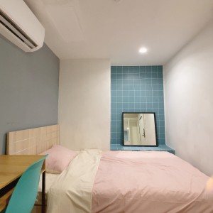 佐敦-青年公寓813-超大双人床单间独卫带洗衣机，佐敦站步行2分，理工8分钟巴士+步行即可到校，都会23分