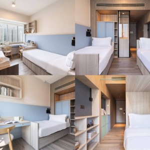 九龙城豪华studio学生公寓双床大房双人间D4-城大通勤24分，浸会通勤26分，港理工27分，都会31分，酒店式装修豪华卫浴干湿分离，工作就读都合适