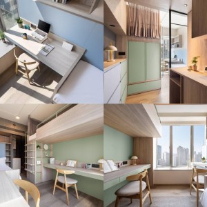 九龙城豪华学生公寓上下铺双人间D2-城大通勤24分，浸会通勤26分，港理工27分，都会31分，酒店式装修豪华卫浴干湿分离，工作就读都合适