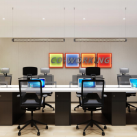 湾仔会展六国中心17楼共享办公室-靠窗开放式固定卡位