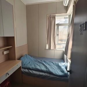 尖沙咀65号学生公寓两房套间有独卫508AB-理工步行五分，尖沙咀地铁站步行6分，都会大学巴士通勤15分