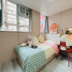 旺角青年公寓AB区B5-独卫超值单间有窗专业学生公寓，理工16分都会15分，旺角站270米，旺角中心地段