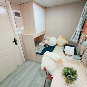 旺角青年公寓CD区C2-独卫超值单间有窗专业学生公寓，理工16分都会15分，旺角站270米，电梯洋楼