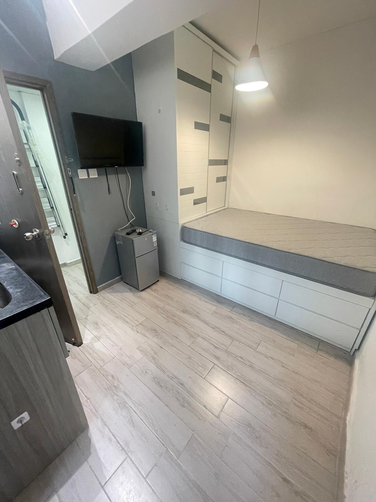 尖沙咀龙记大厦5楼A房A室studio-巴士到理工仅需4分！步行仅需700米！简直是理工附近公寓天花板图4