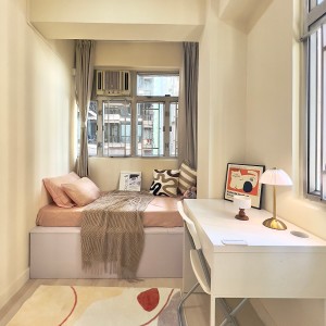 港岛天兴大厦电梯洋楼精致套房-仅限女生，两房一厅带储藏间，港大步行800米，西营盘地铁站400米