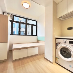 油麻地韶兴大厦5楼studioD房-理工步行+巴士9分钟到校，纯步行1.1公里，都会大学步行+巴士22分抵达，佐敦站步行200米