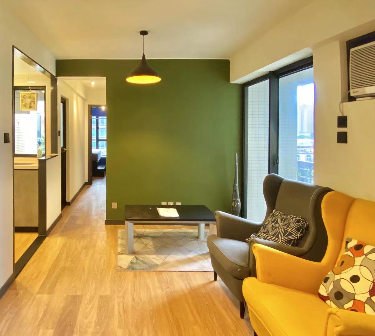 屯门豫丰花园三室一厅单人间3-岭南大学步行+巴士18分钟可达，星级小区环境超赞带泳池，屋内精装有大窗图5