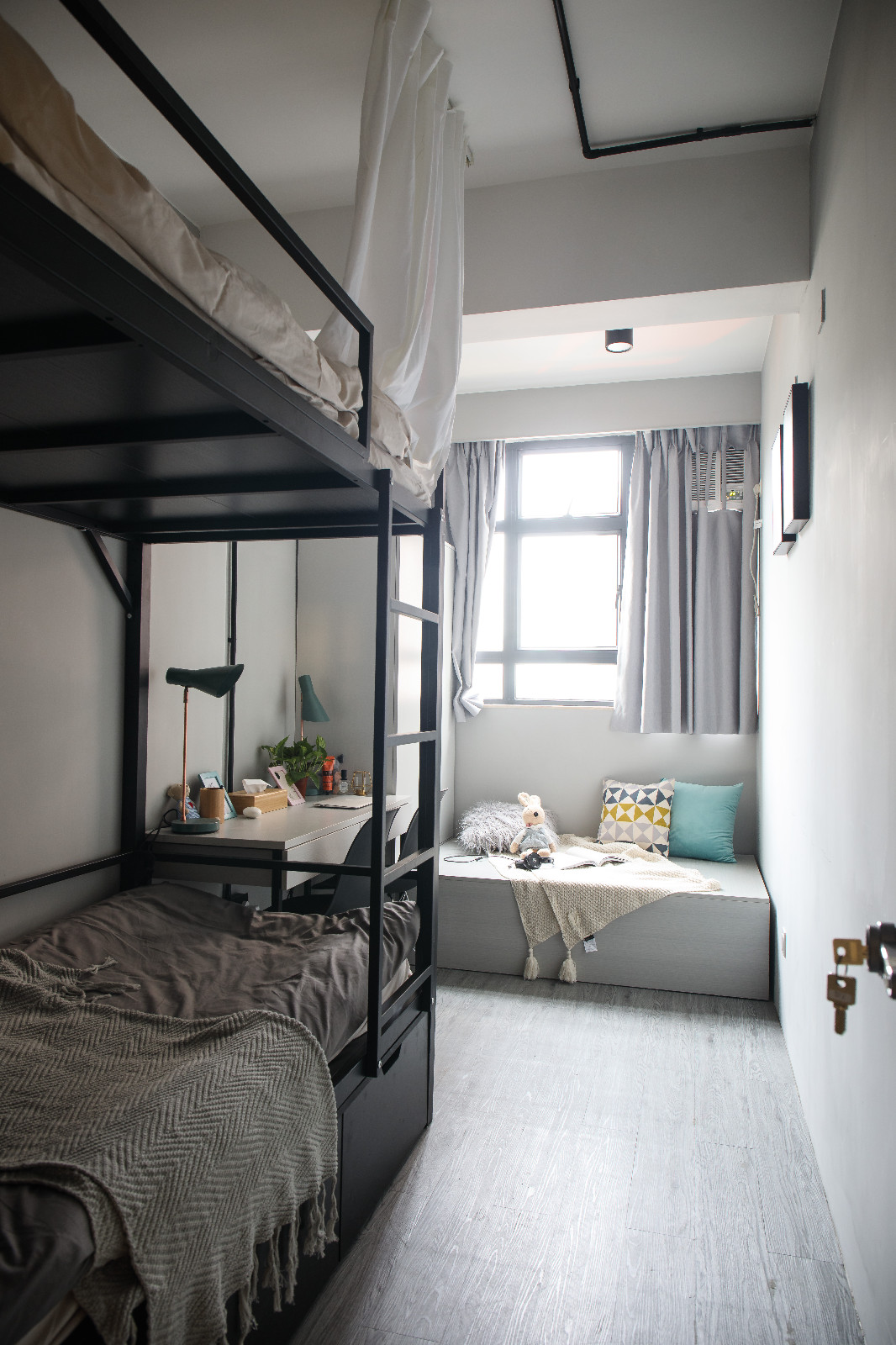 油麻地INS风国际青年公寓双人间G/H房-理工15分钟可达，城大都会浸会全部20分钟，荃湾线和观塘线地铁上盖，可覆盖理工两个校区，位置绝佳图2