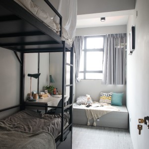 油麻地INS风国际青年公寓双人间G/H房-理工15分钟可达，城大都会浸会全部20分钟，荃湾线和观塘线地铁上盖，可覆盖理工两个校区，位置绝佳