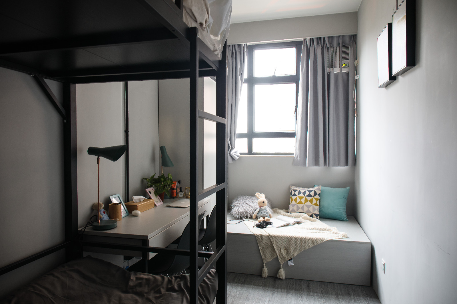 油麻地INS风国际青年公寓双人间G/H房-理工15分钟可达，城大都会浸会全部20分钟，荃湾线和观塘线地铁上盖，可覆盖理工两个校区，位置绝佳图4