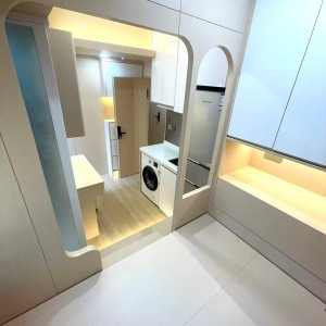 油麻地窝打老道studio B房-超赞装修多储物空间，带大露台一览城市景观，四大校全部15分钟即达，油麻地地铁上盖