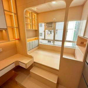 油麻地窝打老道studio C房-超赞装修多储物空间，四大校全部15分钟即达，油麻地地铁上盖出门两秒即达