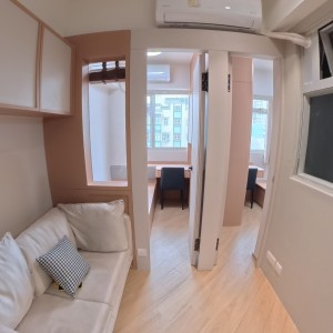 旺角亚皆老街二室一厅A房，全新精装，理工城大浸会均适合