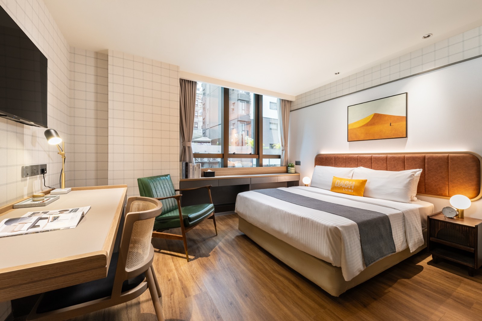 上环荷李活道酒店式公寓单人房-港大地铁两站直达，上环地铁站步行500米，月租全包，拎包入住，港大住宿的天花板图2