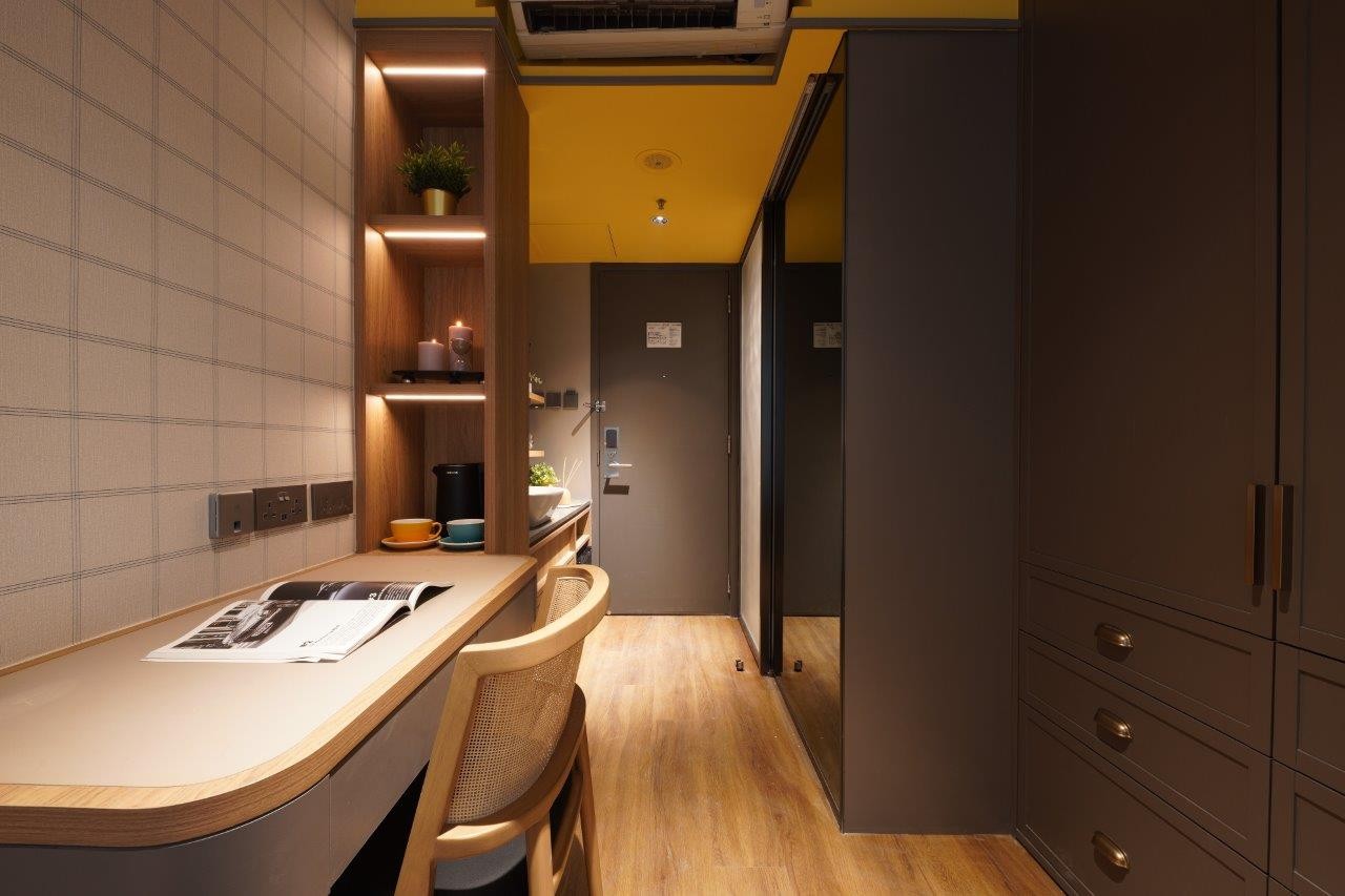 上环荷李活道酒店式公寓豪华双人房-港大地铁两站直达，上环地铁站步行500米，月租全包，拎包入住，港大住宿的天花板图3