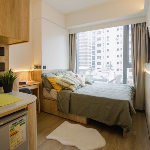 旺角零距府邸高级单人套间，都会港铁15分，城大港铁15分，浸会20分即达，电梯公寓有安保