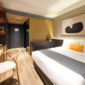 尖沙咀宝勒巷酒店式公寓豪华单人房，尽享23平米空间，理工巴士7分即达，纯步行10分钟.都会20分可达