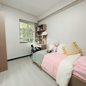 港岛金钟秀华坊港大studio单人B房户型方正-超全配套带食堂，三分钟到金钟，港大全程18分钟理工全程20多分钟，交通超便利