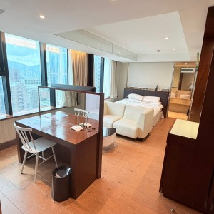 尖沙咀宝轩酒店式公寓单人studio，理工步行600米即达，带共享自习室和厨房，享星级好房
