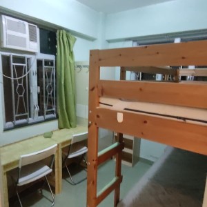 旺角通菜街友诚大厦16楼D室，限男生，三室一厅整租