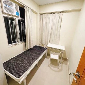 九龙太子荔枝角道胜兴楼E室A/B房-限男生，太子站3分，都会步行12分或巴士10分即达，城大浸会一线直达