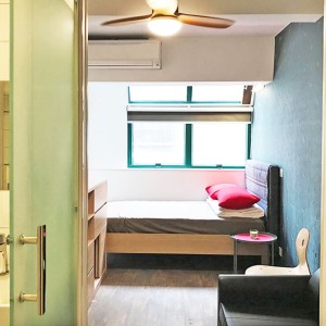 尖沙咀汉宜大厦双人间H62/H63，尖沙咀地铁步行1分钟，理工步行12分钟，都会18分