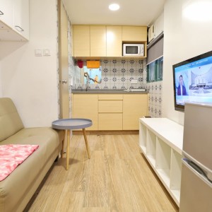 炮台山五洲大厦一室一厅双人床间5B1，港大乘港铁直达全程22分钟，炮台山站步行2分钟