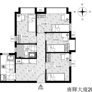 旺角广辉大厦B室B房-限男生，都会步行+巴士12分到校，城大浸会15分钟即达，旺角核心