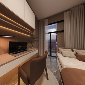 西半山The UNIcon維港臻寓studio维港烟花VIP房，独卫独厨洗衣机电梯洋房，港大旁最强学生宿舍会所