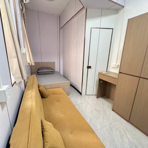 尖沙咀55号studio大房A房-理工步行5分都会巴士15分，近地铁站带窗精装空间超大