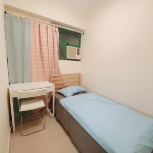 旺角东黑布街一期女生单间2号/3号房-4k不到可享四室两卫套房，旺角站步行5分，交通便利理工城大浸会优选