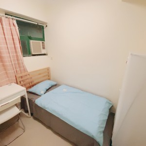 旺角东黑布街一期女生单间2号/3号房-4k不到可享四室两卫套房，旺角站步行5分，交通便利理工城大浸会优选