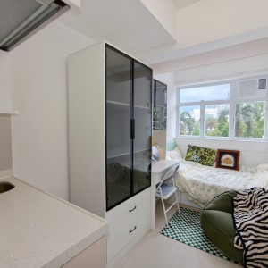 佐敦文蔚楼-flat1 StudioE-三铁上盖户型精巧，户型方正实用-理工/港大/城大/都会/浸会 15-30min通勤