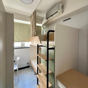 油麻地上海街KOPI339学生公寓A3/A4房上下铺双人间，油麻地地铁站步行3分，理工西九龙校区步行10分，都会通勤17分