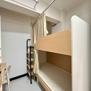 油麻地上海街KOPI339学生公寓B1/C1房普通双人间，油麻地地铁站步行3分，理工西九龙校区步行10分，都会通勤17分