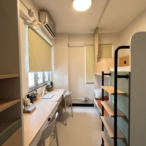 油麻地上海街KOPI339学生公寓D1/D2/D3舒适双人房，油麻地地铁站步行3分，理工西九龙校区步行10分，都会通勤17分